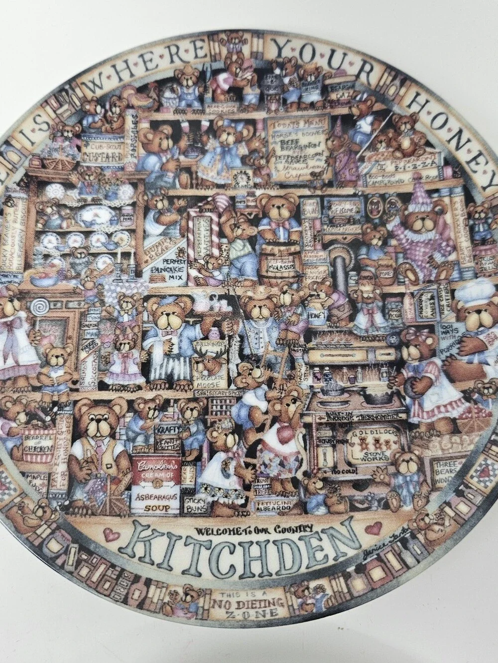 Bradford Exchange Beary themed Decorative Collector Plates - Set of 4 8 Inch